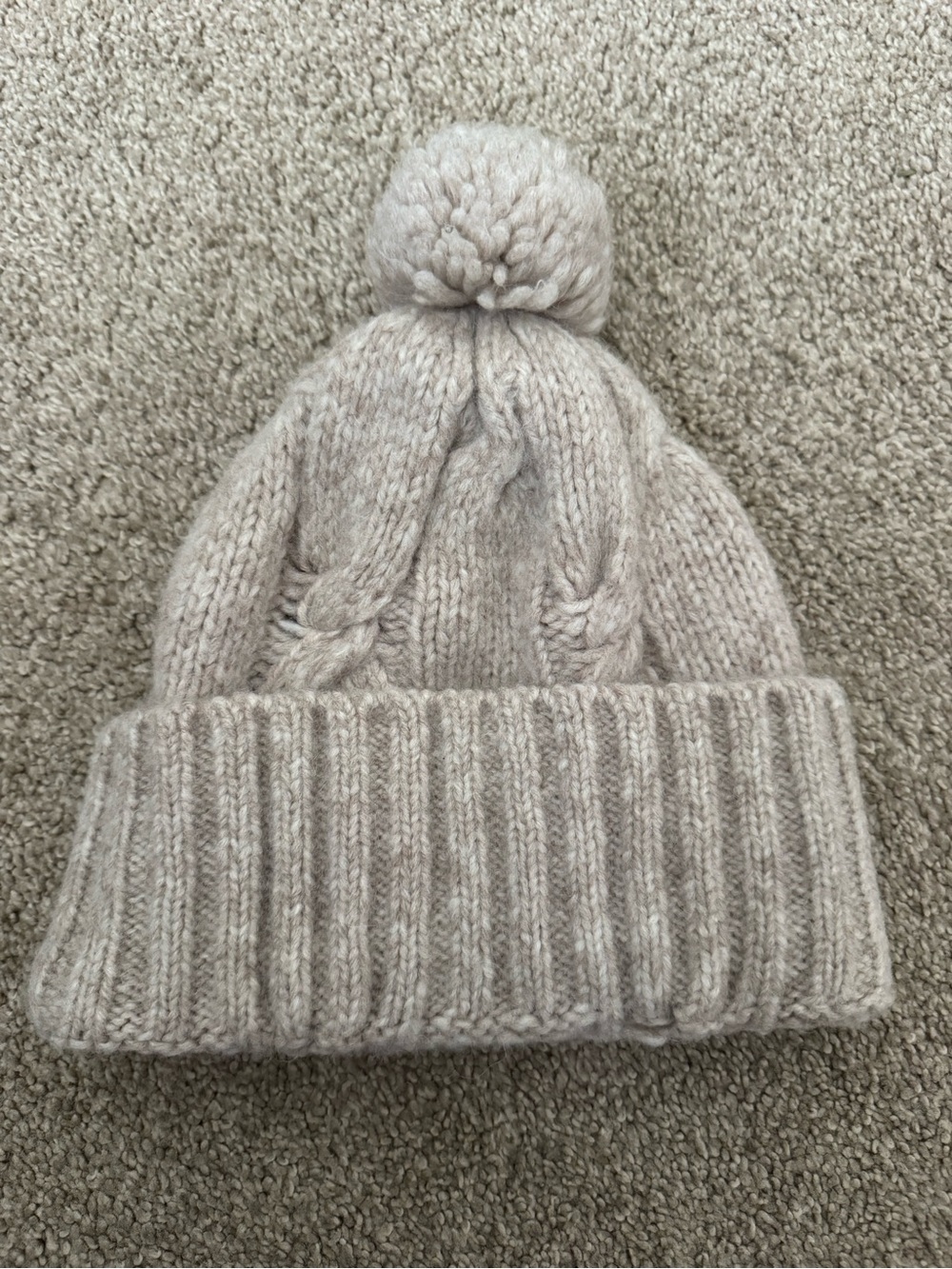 J. Crew Pom-Pom Cable Knit Beanie